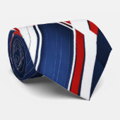 Aquarell Einzigartig Luxus Red Blue Print Krawatte (Gerollt)