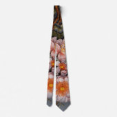 Aquarell Einzigartiger Luxus Blume Print Krawatte (Rückseite)