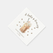 Aquarell-Eis-Kaffee-Brühen-Baby-Party Serviette (Ecke)