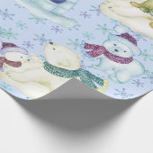 Aquarell-Eisbär-Weihnachtsgeschenk-Verpackung Geschenkpapier (Ecke)