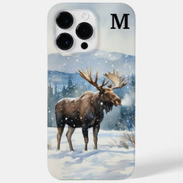 Aquarell-Elchbulle in winterlicher Natur Case-Mate iPhone 14 Pro Max Hülle