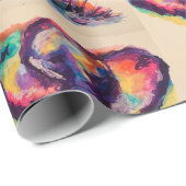 Aquarell-Elefant-Packpapier Geschenkpapier (Rolleneckpunkt)