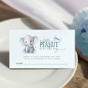 Aquarell-Elefantenblaue Fliege Windel-Raffle-Karte Visitenkarte