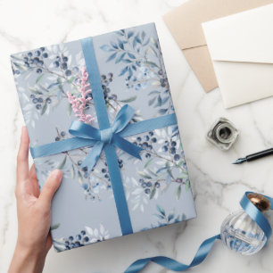 Aquarell Elegante Blaubeere Geschenkpapier