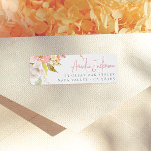 Aquarell Elegante Blütenblätter Florale Rücksendea