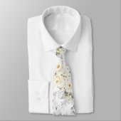 Aquarell Elegante Cream Rose+Eukalyptus Neck Tie Krawatte (Gebunden)