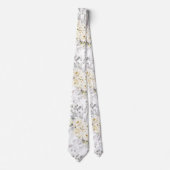 Aquarell Elegante Cream Rose+Eukalyptus Neck Tie Krawatte (Vorderseite)