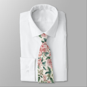 Aquarell Elegante Rosa Blassrosa Eukalyptus Krawatte