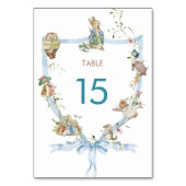 Aquarell Elegante Wildblume Peter Rabbit Table N Tischnummer (Vorderseite)