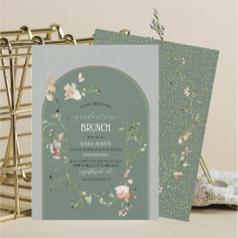 Aquarell Elegante Wildblumen GraduierungEinladung Einladung