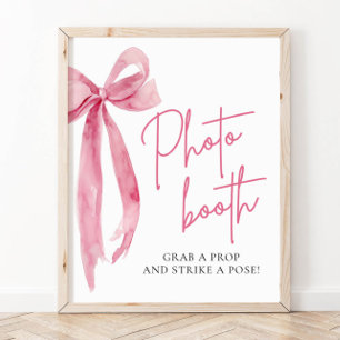 Aquarell Elegantes Rosa Foto Standzeichen Poster