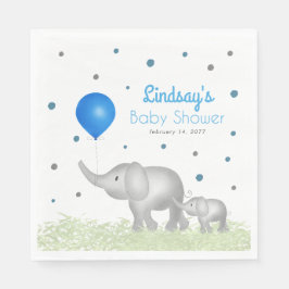 Aquarell Elephants Grüne Baby Boy Dusche Serviette