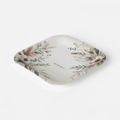 Aquarell Elfenbeinblumen Papierplatte Pappteller (Gewinkelt)