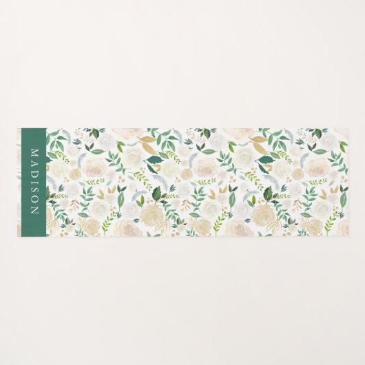 Aquarell Elfenbeincreme Yogamatte (Rückseite (Horizontal))