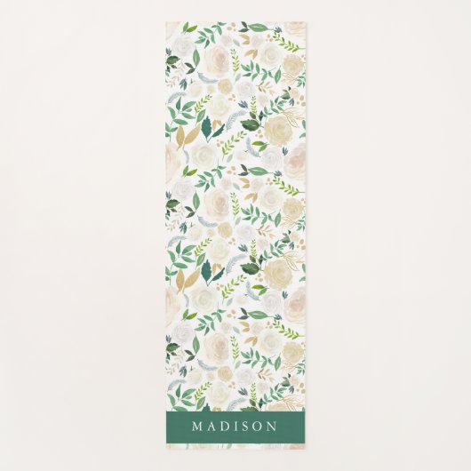 Aquarell Elfenbeincreme Yogamatte (Vorderseite)