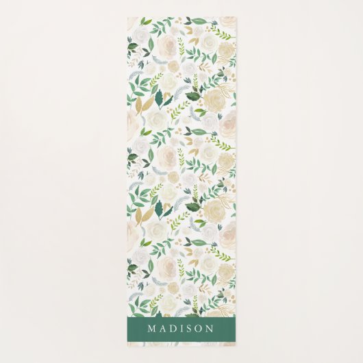 Aquarell Elfenbeincreme Yogamatte (Rückseite)