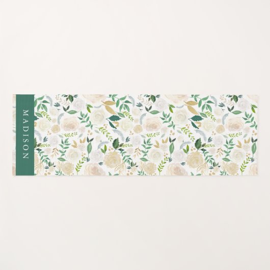 Aquarell Elfenbeincreme Yogamatte (Vorderseite (Horizontal))