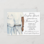 Aquarell Eltern werden Coupons Baby Shower Invi Einladung (Vorne/Hinten)