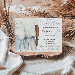 Aquarell Eltern werden Coupons Baby Shower Invi Einladung