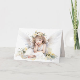 Aquarell-Engel-Mädchen  Karte