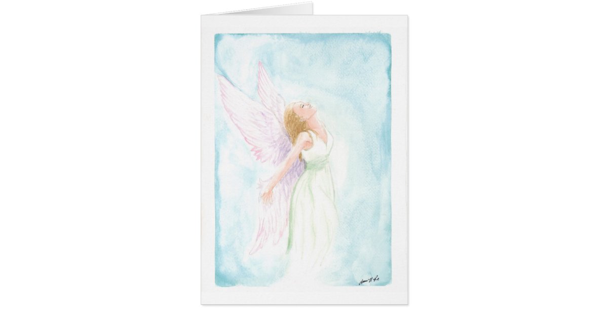 Aquarell Engel Oder Fee Freier Raum Nach Innen Zazzle De