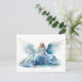 Aquarell Engel Postkarte (Stehend Vorderseite)