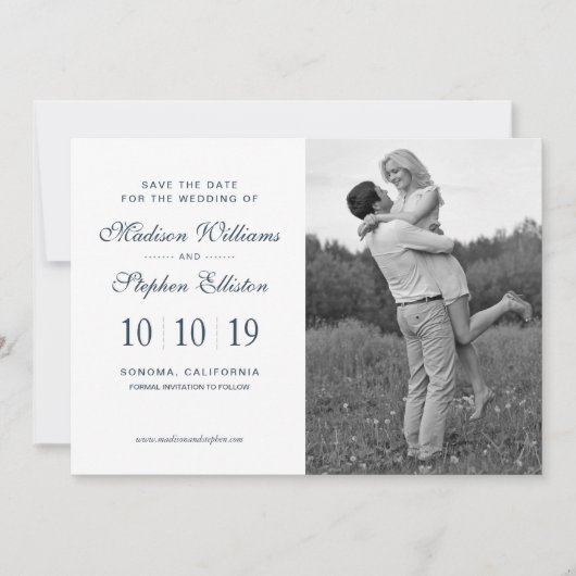 Aquarell | Englische Rose - Save the Date (Vorderseite)
