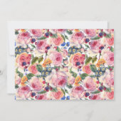 Aquarell | Englische Rose - Save the Date (Rückseite)