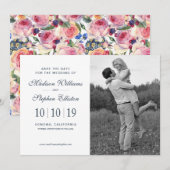 Aquarell | Englische Rose - Save the Date (Vorne/Hinten)