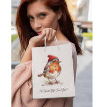 Aquarell Englischer Rotkehlchen Gemütlicher Weihna
