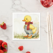 Aquarell-Ente in Overall Serviette (Beispiel)