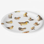 Aquarell-Enten-Muster-Papierteller Pappteller (Schrägansicht)