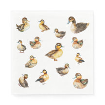 Aquarell-Enten-Servietten
