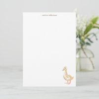 Aquarell-Entlein-Enten-personalisiertes Schreibwar