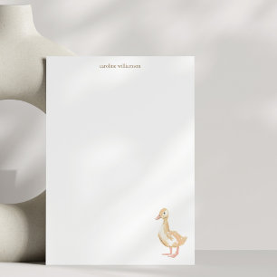 Aquarell-Entlein-Enten-personalisiertes Schreibwar Mitteilungskarte