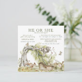 Aquarell - er oder sie tragen Geschlechtsverkehr Einladung (Stehend Vorderseite)