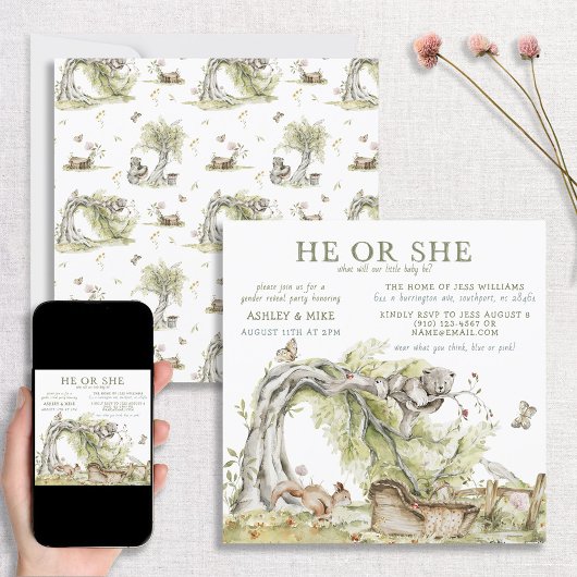 Aquarell - er oder sie tragen Geschlechtsverkehr Einladung