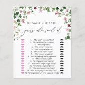 Aquarell Er sagte: "Sie sagte Dusche Game (Vorderseite)