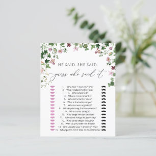 Aquarell Er sagte: "Sie sagte Dusche Game