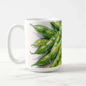 Aquarell Erbsenschoten Kaffeetasse (Links)