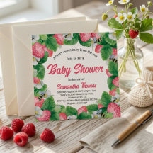 Aquarell-Erdbeere-Beere-Süße-Baby-Party