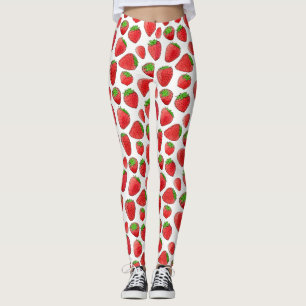 Aquarell-Erdbeere Leggings