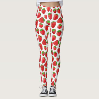 Aquarell-Erdbeere Leggings