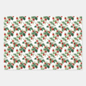 Aquarell-Erdbeeren Geschenkpapier Set (Vorderseite)