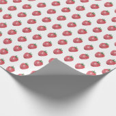Aquarell-Erdbeeren Handbemalt Geschenkpapier (Ecke)