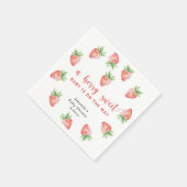 Aquarell-Erdbeeren Serviette (Ecke)