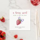 Aquarell-Erdbeeren Serviette (Beispiel)