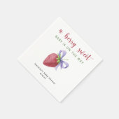 Aquarell-Erdbeeren Serviette (Ecke)