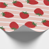 Aquarell-Erdbeermuster-Wrap-Papier Geschenkpapier (Ecke)
