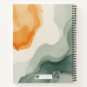 Aquarell-Erde-Palette | Abstrakter erdiger Waschga Notizblock (Rückseite)